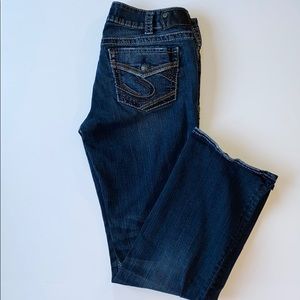 Silver slim bootcut jeans